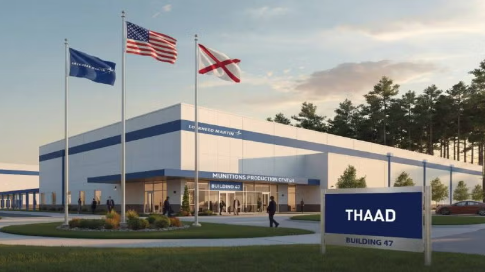 Lockheed Martin THAAD and Next Generation Interceptor munitions production facility in Troy Alabama supporting missile defense industrial capacity